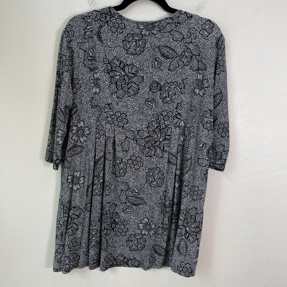 J Jill Wearever Collection Womens Medium Stretch Tunic Top Pleated Back Shirt - Picture 6 of 8